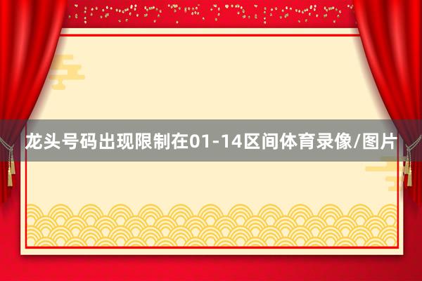 龙头号码出现限制在01-14区间体育录像/图片