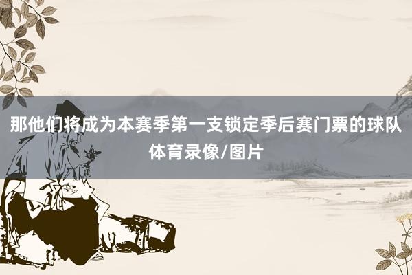 那他们将成为本赛季第一支锁定季后赛门票的球队体育录像/图片