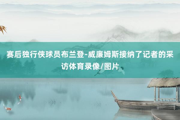 赛后独行侠球员布兰登-威廉姆斯接纳了记者的采访体育录像/图片