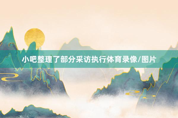 小吧整理了部分采访执行体育录像/图片
