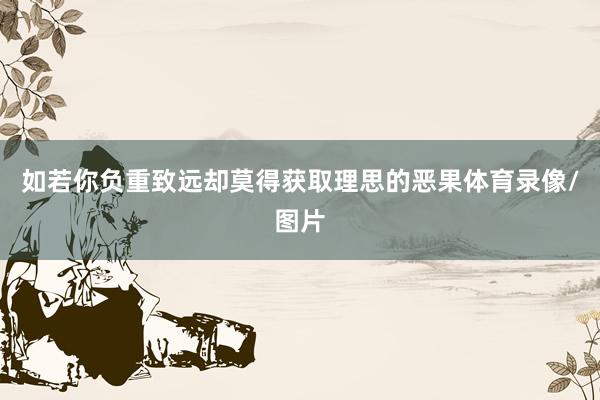 如若你负重致远却莫得获取理思的恶果体育录像/图片