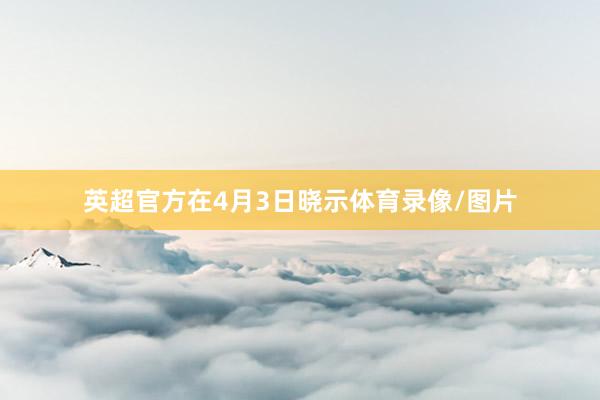 英超官方在4月3日晓示体育录像/图片
