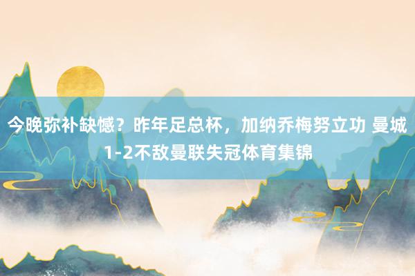 今晚弥补缺憾？昨年足总杯，加纳乔梅努立功 曼城1-2不敌曼联失冠体育集锦