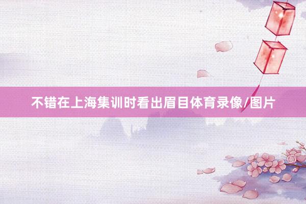 不错在上海集训时看出眉目体育录像/图片