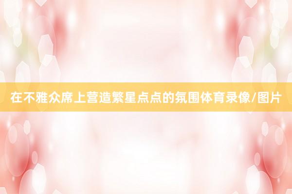 在不雅众席上营造繁星点点的氛围体育录像/图片