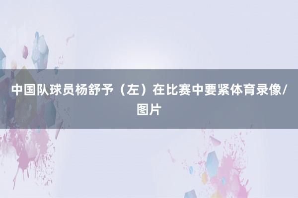 中国队球员杨舒予（左）在比赛中要紧体育录像/图片