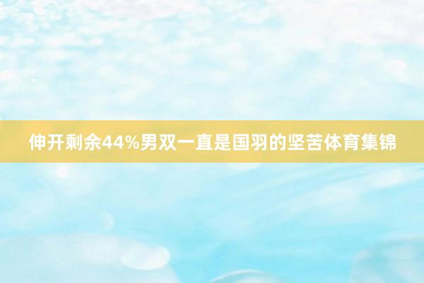 伸开剩余44%男双一直是国羽的坚苦体育集锦