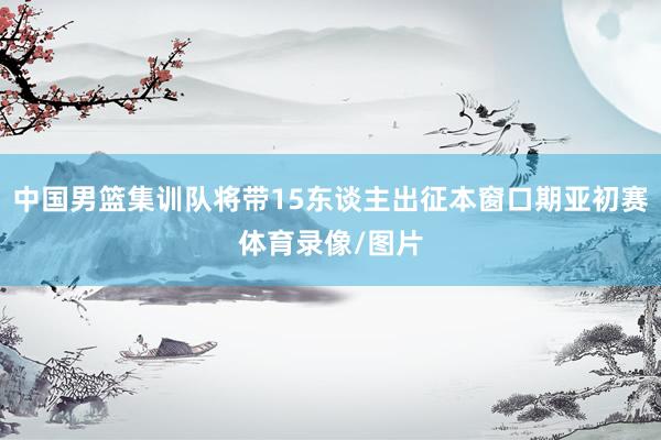 中国男篮集训队将带15东谈主出征本窗口期亚初赛体育录像/图片